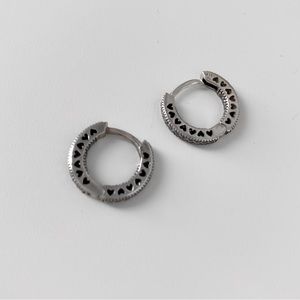 Authentic Pandora Pave Hoop Earrings